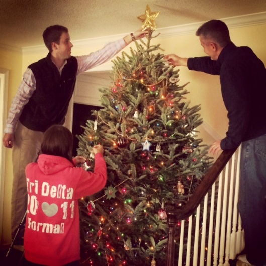 decorating Christmas tree 2014